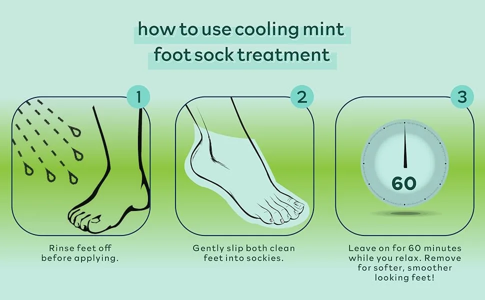 SpaLife Mens Cooling Mint Moisturizing Repairing Balm For The Working Feet (Foot Sock 3 Pairs) - product information 3