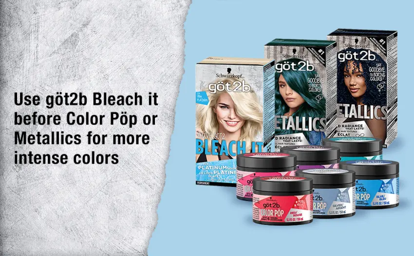 Got2b Bleach It Permanent Hair Color  00A Ultra Platinum - Use got2b Bleach it before Color Pop or Metallics hair dyes for more intense color results
