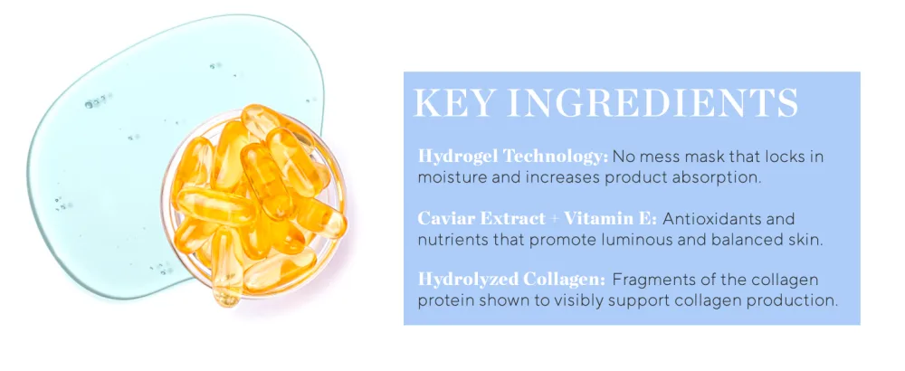 HydroPeptide PolyPeptide Collagel Eye Masks  Line-Lifting Hydrogel  Firmer Appearance and Hydration  8 Treatments - ingredients