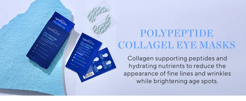 HydroPeptide PolyPeptide Collagel Eye Masks  Line-Lifting Hydrogel  Firmer Appearance and Hydration  8 Treatments - PolyPeptide Collagel Eye