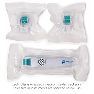Derma Roller Microneedle 6 Piece Kit  DERMAROLL by Prosper Beauty  Face Roller with 4 Replaceable Heads Exfoliation Microdermabrasion Micro Derma Skin Care Tool Dermaplaning Dermapen Microneedling - product information 4