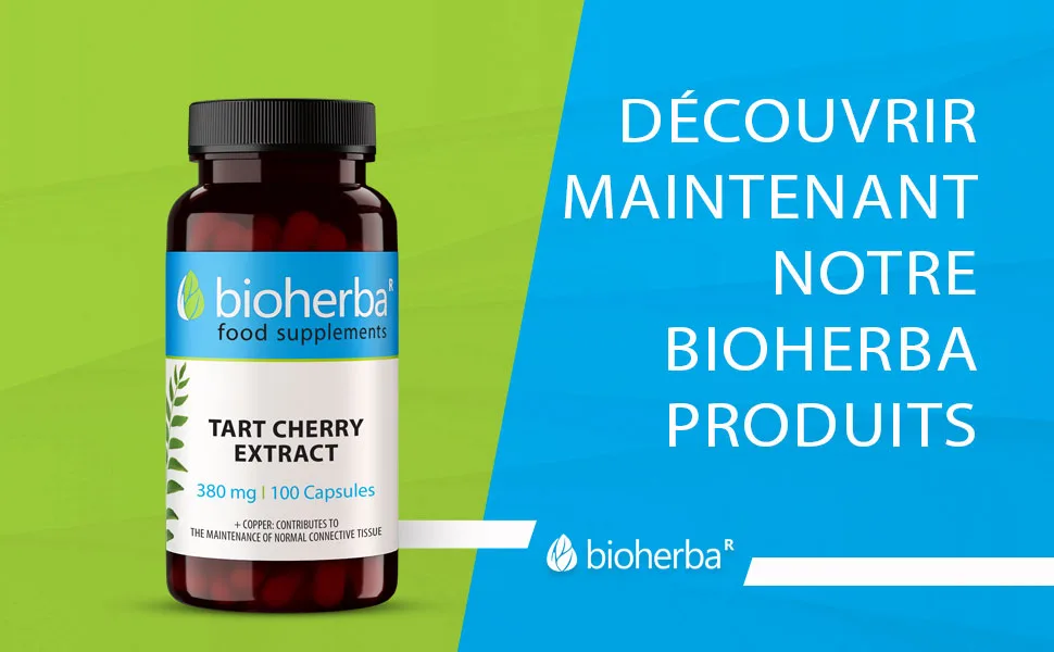 Cerise de Montmorency 100 G lules de 380 mg | Extrait de cerise acidul e par BIOHERBA - product information 2