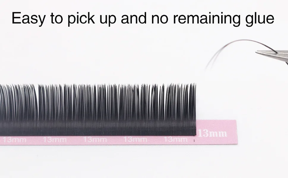 Matte Mink Flat Split Tips Eyelash Extension 0.15 C 13 mm Black Ellipse Faux Mink Super Soft Lashes Salon Used C 13mm - flat las