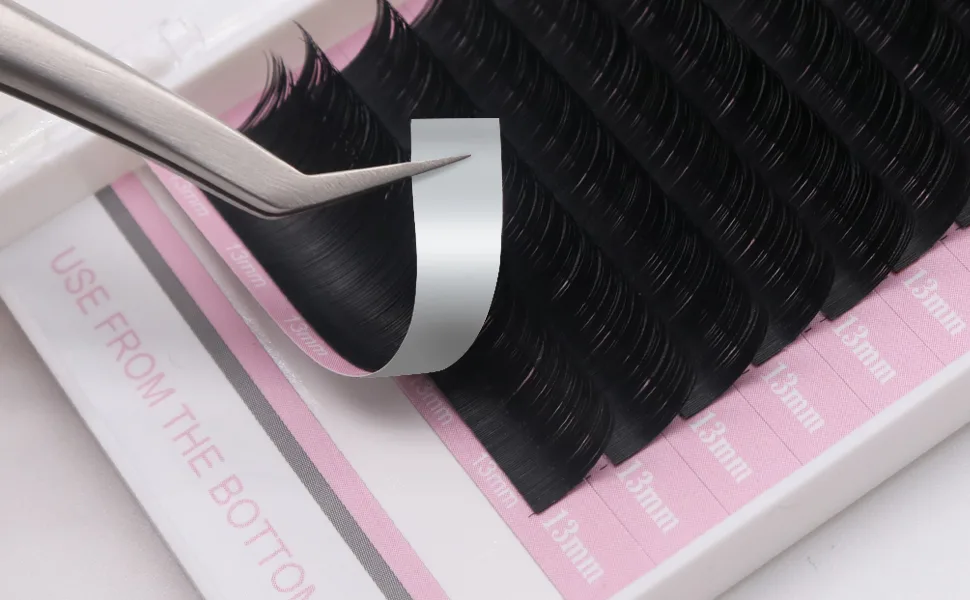 Matte Mink Flat Split Tips Eyelash Extension 0.15 C 13 mm Black Ellipse Faux Mink Super Soft Lashes Salon Used C 13mm - sticker