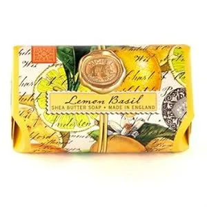 Michel Design Works 4.5oz Boxed Single Shea Butter Soap  Lemon Basil - Michel Design Works Lemon Basil Shea Butter Soap
