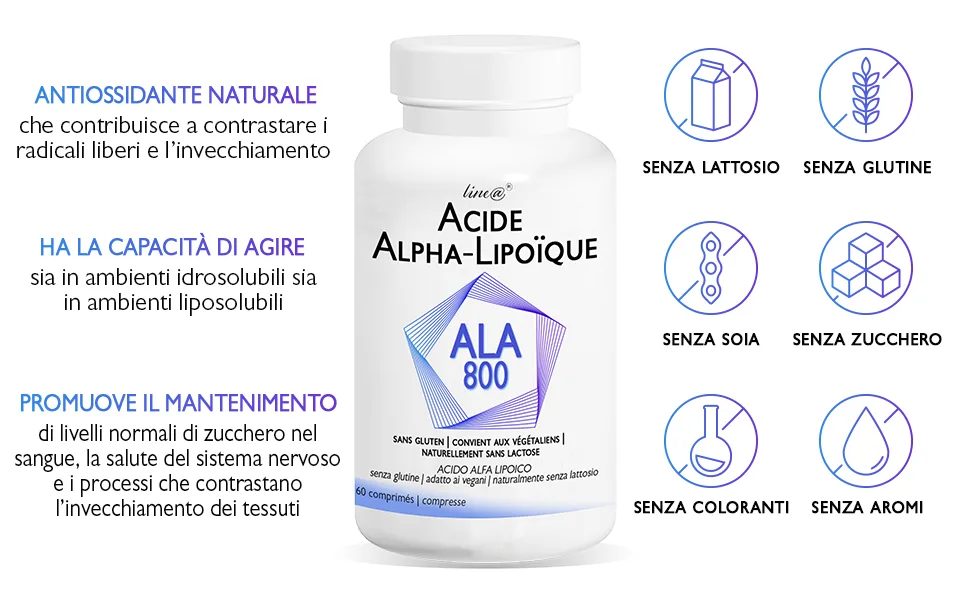 ALA 800 Line diet | 60 comprim s | Acide alpha lipo que | comprim s haute concentration - product information 3