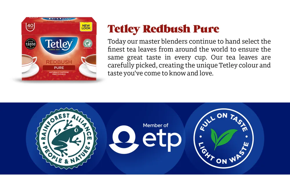 Tetley Redbush Lot de 80 sachets de th - product information 2