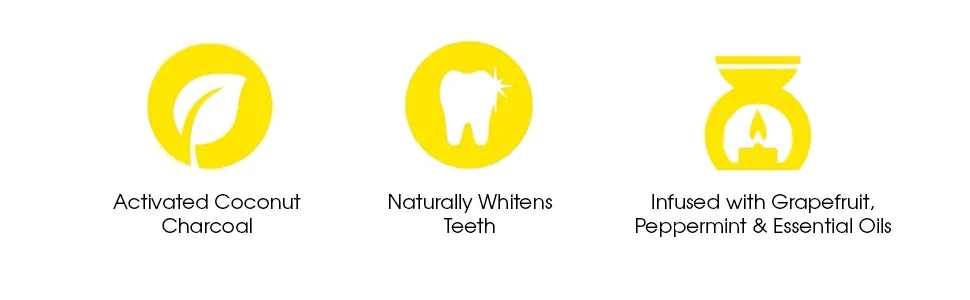 Pursonic Teeth Whitening Charcoal Powder Natural  Infused With Grapefruit Peppermint & Lemon Essential Oils  2oz - cptw2