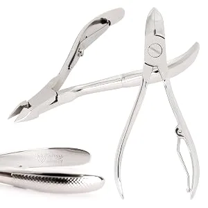 3 Swords Germany   manicure pedicure set kit - leather BLACK - GENUINE LEATHER - zangen