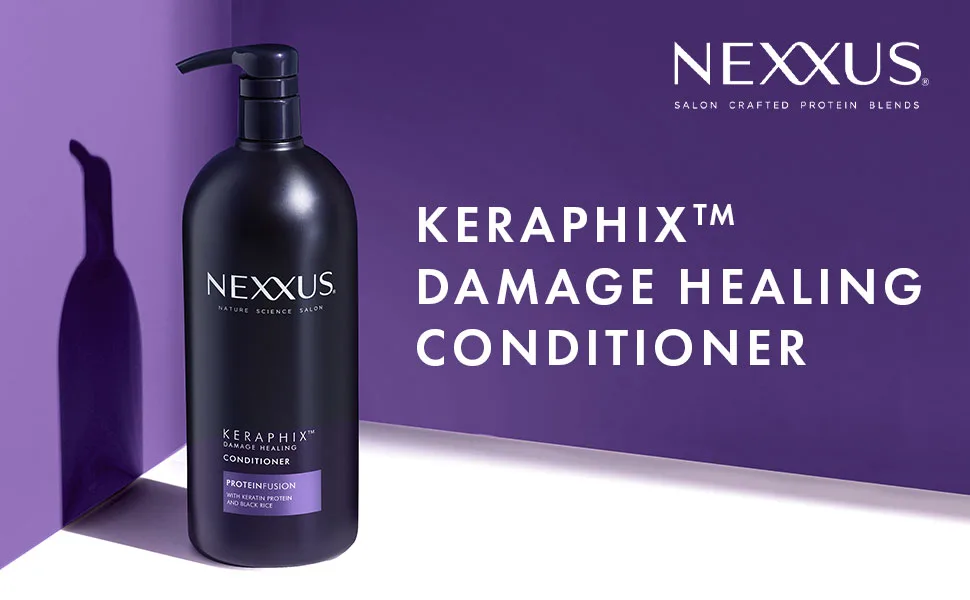 Nexxus Keraphix ProteinFusion Conditioner with Keratin Protein and Black Rice for Damaged Hair 33.8 oz - Nexxus Keraphix Conditioner Bottle