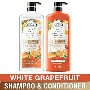 Herbal Essences  Volume Shampoo & Conditioner Kit with Natural Source Ingredients  For Fine Hair  Color Safe  Bio Renew White Grapefruit & Mosa Mint Naked Volume  20.2 fl oz  Kit - product information 1