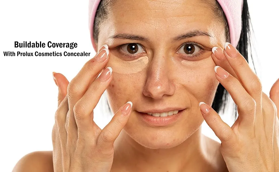 Prolux Cosmetics Concealer  Lightweight Mineral Pigments with Full Coverage Multi-Use Fair Beige Contour Liquid Formula (Medium Beige) - product information 9