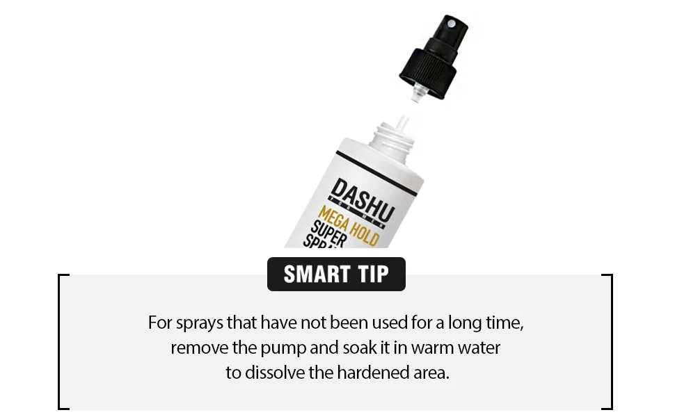 DASHU Premium Mega Hold Super Spray 8.45fl oz   Extra Strong Hold  Dryness Prevention  All-Natural Ingredients - product information 9