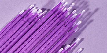 700PCS Disposable Micro Applicators Brush for Eyelash and Make up Brushes and Personal Care Microswabs Purple (Head Diameter: 2.0mm) - Multipurpose Mini Brush