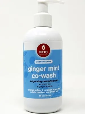 Oyin Handmade Ginger Mint Co-Wash with Invigorating Cleansing Cream with Green Tea & Ginger Extracts |8 oz - ginger mint co-wash