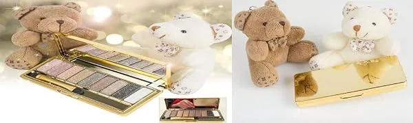 Sparkle Eyeshadow Palette&9 Colors Shimmer Makeup Palette & Makeup Cosmetic Brush Set &Gold Glitter Highly Shining Pigmented Diamond Eyeshadow 6 (1pc) - Sparkle Eyeshadow Palette