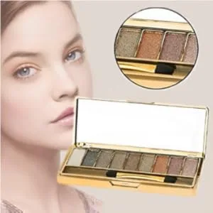 Sparkle Eyeshadow Palette&9 Colors Shimmer Makeup Palette & Makeup Cosmetic Brush Set &Gold Glitter Highly Shining Pigmented Diamond Eyeshadow 6 (1pc) - Women Diamond Bright Shining