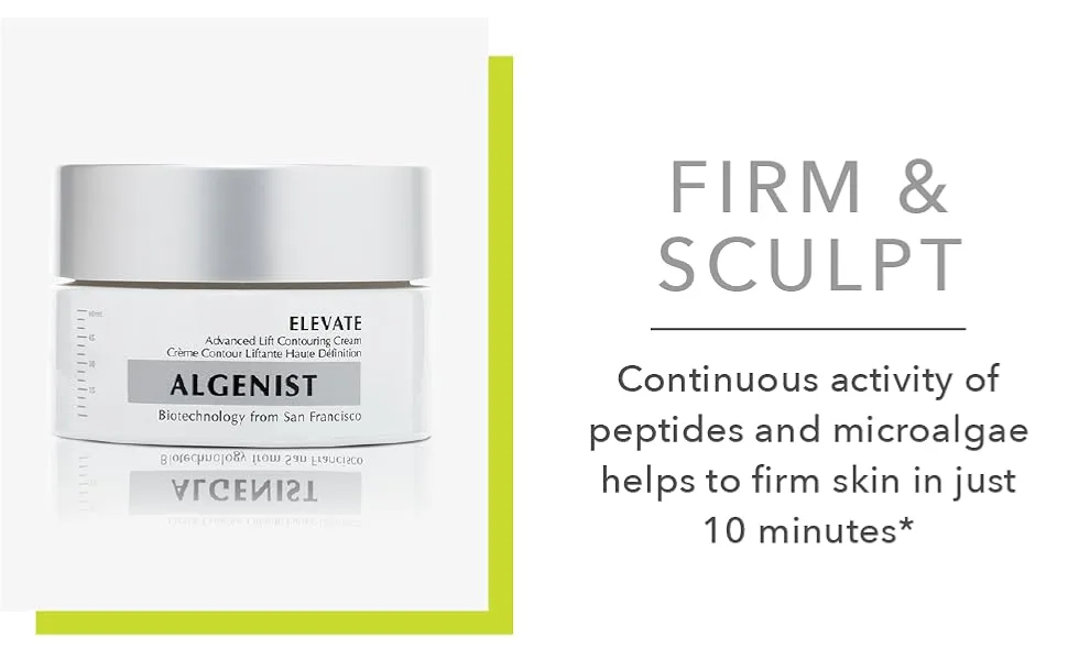 Algenist ELEVATE Advanced Lift Contouring Cream - Vegan Lifting & Firming Moisturizer Treatment with Algae & Peptides - Non-Comedogenic & Hypoallergenic - product