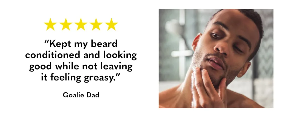 Beard Club Original Beard Cream - Moisturizing and Hydrating for Healthier Facial Hair & Skin - man admiring beard in mirror