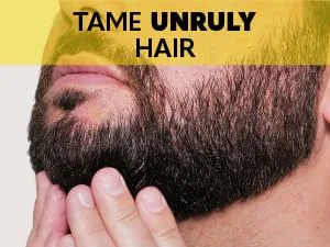 Beard Club Original Beard Cream - Moisturizing and Hydrating for Healthier Facial Hair & Skin - man using beard and scruff cream taming unruly hair