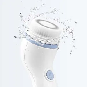 Waterproof Facial Cleansing Spin Brush Set with 4 Exfoliating Brush Heads - Complete Face Spa System by CLSEVXY - Face Scrubber for Gentle Exfoliation and Deep Scrubbing Blue - spin brush