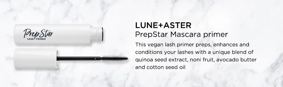 Lune+Aster PrepStar Lash Primer- Lash primer preps  enhances and conditions - prepstar mascara primer, mascara, primer, vegan, lashes, enhance, condition