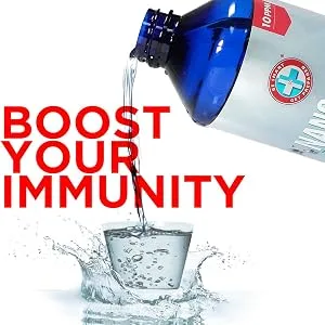 Be Smart Get Prepared 10 PPM Nano Silver Immuno Boost Supplement 16 FL Oz 16 Ounce - Boost your immunity nano silver