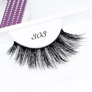 Cuckoo False Eyelashes 3D Faux Mink Lashes Dramatic Korea PBT Fiber False Lashes 100% handmade- 303 (3Pairs) 3 Pairs-Cuckoo 303 - faux mink lashes