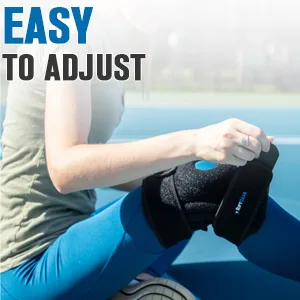 RiptGear Open Patella Knee Brace with Adjustable Side Straps - Designed to Reduce Pressure on Knee Cap Medium Left - patellafemoral anti gravity essential patellar ligament miniscus patelar fixer hypermobility xxxl