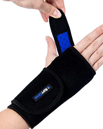 RiptGear Open Patella Knee Brace with Adjustable Side Straps - Designed to Reduce Pressure on Knee Cap Medium Left - wrist brace compression strap carpal tunnel tendentious sprain injury wrap compression