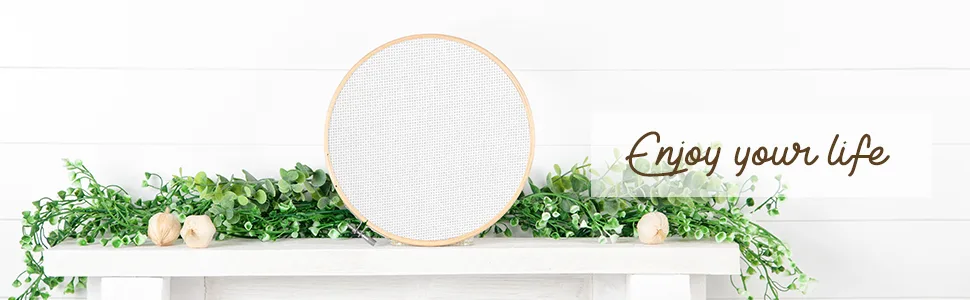 Caydo 12 Pieces 6 Inch Embroidery Hoops Set Bulk Bamboo Circle Cross Stitch Hoop Round Ring - 6 inch embroidery hoops