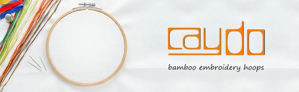 Caydo 12 Pieces 6 Inch Embroidery Hoops Set Bulk Bamboo Circle Cross Stitch Hoop Round Ring - embroidery hoops