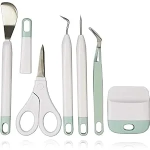 Craft Vinyl Weeding Tools Set Precision Craft Vinyl Tools Kit 6pcs Weeding Kits for Cricut/Silhouette/Siser/Oracal 631 651 751 Vinyl 0Mint Green - product information 8