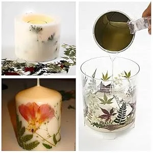 6pcs Tiny Natural Real Pressed Dried Flower for DIY Craft Jewelry Making Handmade Resin Ornament (Multi) - Candle making