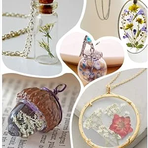6pcs Tiny Natural Real Pressed Dried Flower for DIY Craft Jewelry Making Handmade Resin Ornament (Multi) - Jewelry making