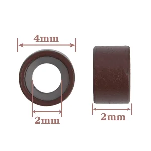 Vlasy 500Pcs 4mm Silicone Lined Micro Ring Beads for Hair Extensions 5Colors Apply (Black) Micro 4mm 500Pcs Black - micro beads