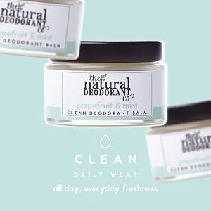 The Natural Deodorant Co  Gentle Deodorant Cream Lavender 55g  Aluminium Free  Plastic Free  Sensitive Skin - Clean Deodorant Balm