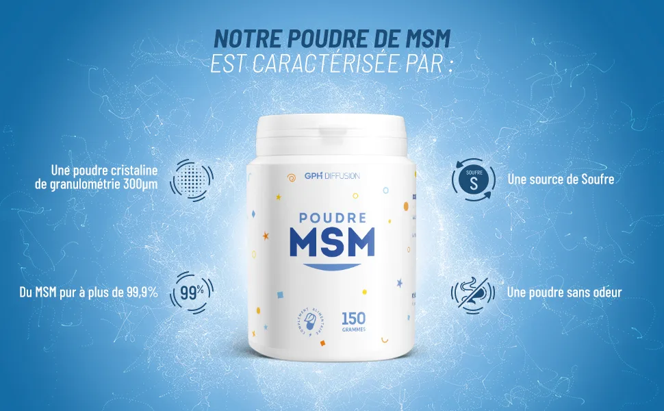 MSM - Sachet de 500 g en poudre - GPH Diffusion - product information 2