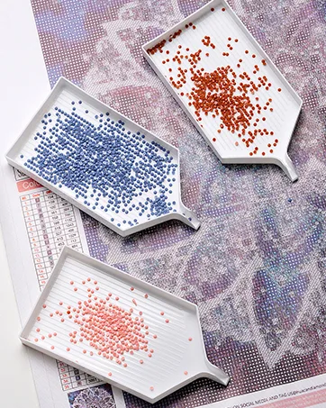 Huacan 3pcs Large Diamond Painting Trays  Diamond Painting Accessories and Tools Kits for Adults - tray