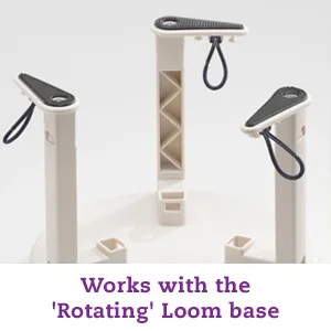 Authentic Knitting Board Holder Connectors  use with Rotating Loom 3 Piece - Works with the Rotating Loom Base