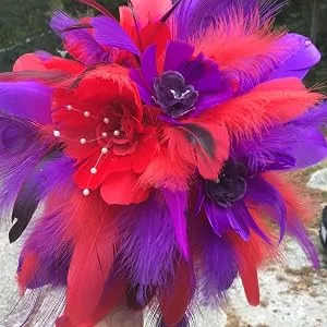 100pcs Red Goose Feathers 6-8 Inch for Crafts Wedding Party Decorations Clothing Hats Accessories Dream Catchers Making - flower