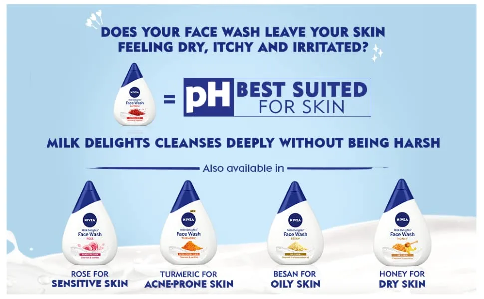 NIVEA Face Wash  Milk Delights Precious Saffron(Normal Skin)  100ml - product information 4