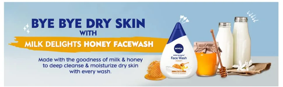 NIVEA Face Wash  Milk Delights Moisturizing Honey(Dry Skin)  100ml - product information 2