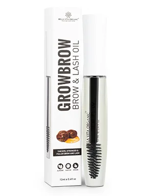 Bella Vita Organic GrowBrow - EyeLash  Lashes & Eyebrows Hair Growth & Volume Serum with Castor  Onion Oil & Vitamin E  12ml - Growbrow