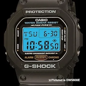 Casio DW9052 Series Men’s Digital Watch G-Shock 1/100 SEC Stop Watch Countdown Timer LED Light 200M WR Shock Resistant Dual Time 2 Yr Batt - DW9052-1V - Multi - light