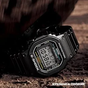 Casio DW9052 Series Men’s Digital Watch G-Shock 1/100 SEC Stop Watch Countdown Timer LED Light 200M WR Shock Resistant Dual Time 2 Yr Batt - DW9052-1V - Multi - Shock resistance