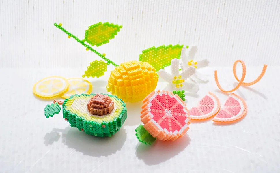 24000 Fuse Beads  24 Color 2.6mm Tiny Mini Fuse Beading Kit with Pegboards Ironing Paper for Party Craft - product information 1