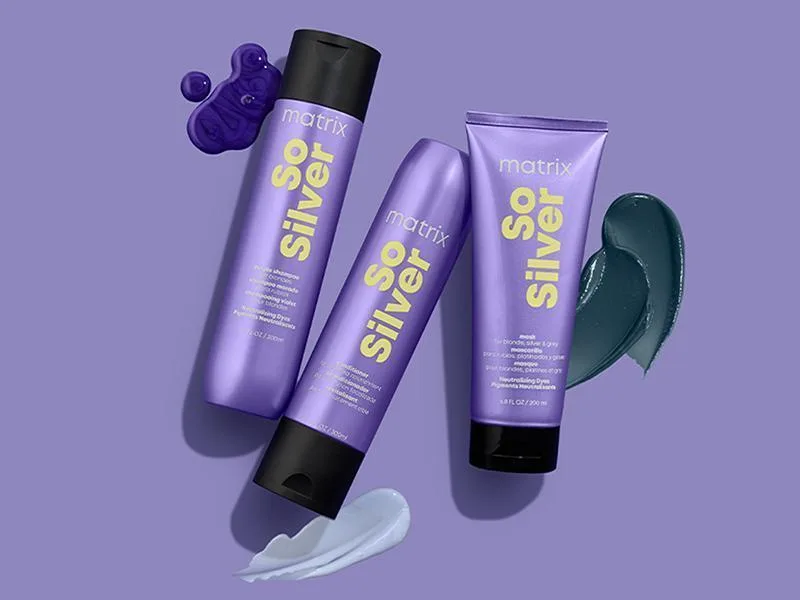 Matrix So Silver Hair Shampoo For Blondes Greys and Silvers Tones - 300 ML - aplus content image