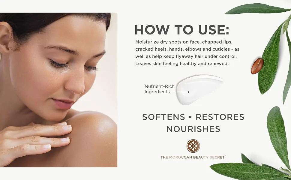 Argan Magic Head To Toe Moisturizing Balm Softens Smooths & Hydrates - Paraben Free - Original Scent - 2.4 Oz - Argan Magic Head To Toe Moisturizing Balm