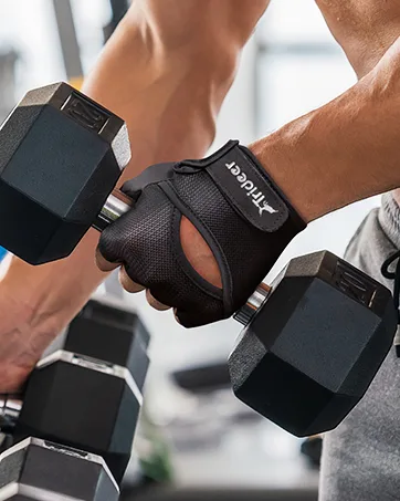 Trideer Workout Gloves Weight Lifting Gloves with Wrist Wrap Support Full Palm Protection & Extra Grips for Weightlifting - Black-Wrist - medium - weight lifting gloves